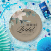 RUSTIC BLUSH KRAFT FLORAL WATERVERF VRIJGEZELLENFE PAPIEREN BORDJE (Feest)