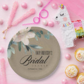 RUSTIC BLUSH KRAFT FLORAL WATERVERF VRIJGEZELLENFE PAPIEREN BORDJE (Feest)