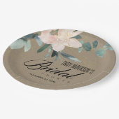 RUSTIC BLUSH KRAFT FLORAL WATERVERF VRIJGEZELLENFE PAPIEREN BORDJE (Gekanteld)