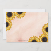 Rustic Blush Mason Jar Sunflower Vrijgezellenfeest Kaart (Achterkant)