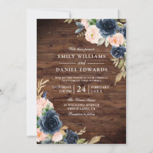 Rustic Blush & Navy Floral Wedding
