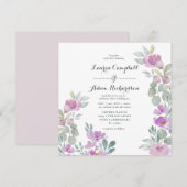 Rustic Blush Pink Eucalyptus Greenery Wedding Invi (Voorkant / Achterkant)