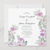 Rustic Blush Pink Eucalyptus Greenery Wedding Invi (Voorkant)