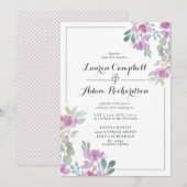 Rustic Blush Pink Eucalyptus Greenery Wedding Invi Kaart (Voorkant / Achterkant)