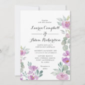 Rustic Blush Pink Eucalyptus Greenery Wedding Kaart (Voorkant)