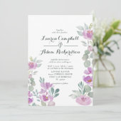 Rustic Blush Pink Eucalyptus Greenery Wedding Kaart (Staand voorkant)