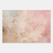 Rustic Blush Pink Faux Paint Inpakpapier Vel (Voorkant 2)