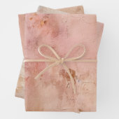 Rustic Blush Pink Faux Paint Inpakpapier Vel (In situ)