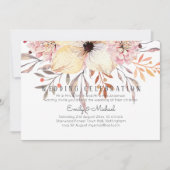 Rustic Blush Pink Floral Sage Budget Wedding Inv Kaart (Voorkant)