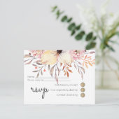 Rustic Blush Pink Floral Sage Wedding RSVP Uitnodiging Briefkaart (Staand voorkant)