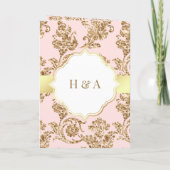 Rustic Blush Pink Gold Filigree Muslim Wedding (Achterkant)