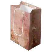 Rustic Blush Pink Medium Cadeauzakje (Voorkant Gekanteld)