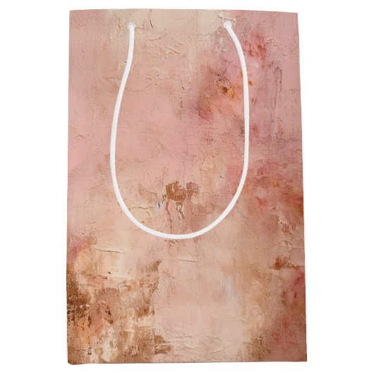 Rustic Blush Pink Medium Cadeauzakje (Voorkant)
