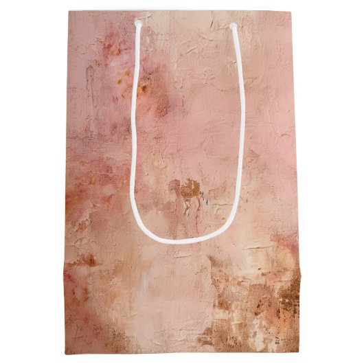 Rustic Blush Pink Medium Cadeauzakje (Achterkant)