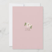 Rustic Blush Pink Peony Wedding Save the Date (Achterkant)
