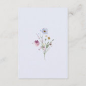 Rustic Blush Pink Romantic Wildflower Wedding Informatiekaartje (Achterkant)