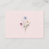 Rustic Blush Pink Romantic Wildflower Wedding Informatiekaartje (Achterkant)