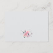 Rustic Blush Pink Waterverf Floral Wedding Informatiekaartje (Achterkant)