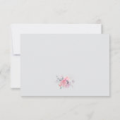 Rustic Blush Pink Waterverf Floral Wedding RSVP Kaartje (Achterkant)