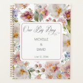 Rustic Blush Pink Wildflower Wedding Planner (Voorkant)