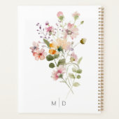 Rustic Blush Pink Wildflower Wedding Planner (Achterkant)