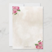 Rustic Blush Roos Gold Tea Party Baby shower Kaart (Achterkant)