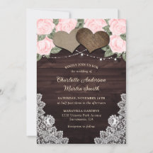 Rustic Blush Roze hout Hartenstracht