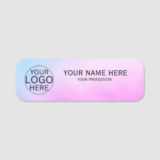 Rustic Blush Roze Maatwerk Logo Werknemer Naamplaatje
