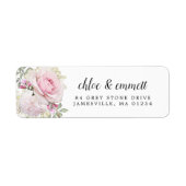 Rustic Blush Roze Rose Retouradres Label (Voorkant)
