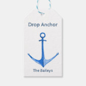 Rustic Boat Anchor Nautical Gift Label Cadeaulabel (Voorkant)