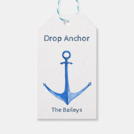 Rustic Boat Anchor Nautical Gift Label Cadeaulabel