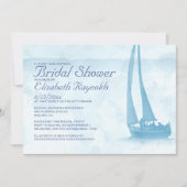 Rustic Boat Bridal Shower-uitnodigingen Kaart (Voorkant)