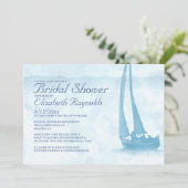 Rustic Boat Bridal Shower-uitnodigingen Kaart (Staand voorkant)