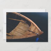 Rustic Boat Wedding Invitation Kaart (Achterkant)