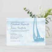 Rustic Boat Wedding Invitations Kaart (Staand voorkant)