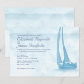 Rustic Boat Wedding Invitations Kaart (Voorkant / Achterkant)