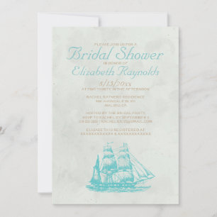Rustic Boats Bridal Shower Invitations Kaart