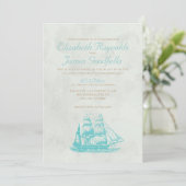 Rustic Boats Wedding Invitations Kaart (Staand voorkant)