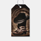 Rustic boerderij Cowboy Boots westerne partij guns Cadeaulabel (Achterkant)