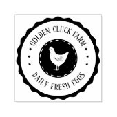 Rustic Boerderij Eggs Chicken Business Zelfinktende Stempel (Design)
