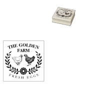 Rustic Boerderij Fresh Eggs Business Rubberstempel (Gestempeld)