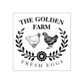 Rustic Boerderij Fresh Eggs Business Rubberstempel (Afrduk)