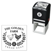 Rustic Boerderij Fresh Eggs Business Zelfinktende Stempel (In situ)