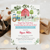 Rustic Boerderij Greenery Baby shower Kaart