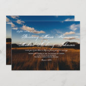 Rustic Boerderij Hay Bales country Wedding Invitat Kaart (Voorkant / Achterkant)
