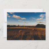 Rustic Boerderij Hay Bales country Wedding Invitat Kaart (Achterkant)