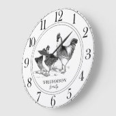 Rustic Boerderij House Chickens Familienaam Grote Klok (Hoek)