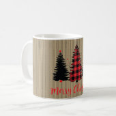 Rustic Boerderij Kerstboom Trio Koffiemok (Voorkant links)