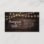 Rustic Boerderij String Lights, Wood, Honeymoon Wi Informatiekaartje<br><div class="desc">Dit is het Moderne Boerderij Rustic,  de Lichten van het Koord,  het ontwerp van het Hout,  het Witte manuscriptminimalisme,  typefacontdoopvont,  de Kaart van de Insluiting van de Weddenschap. U kunt de doopvontkleuren veranderen,  en uw trouwdetails in de passende doopvont/het schrijven toevoegen. #TeeshaDerrick</div>