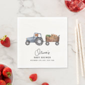 Rustic Boerderij Tractor Teddy Bear Baby shower Servet (Insitu)